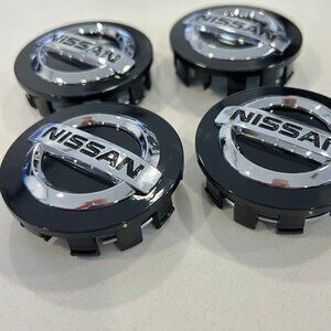 Set of 4 Black Nissan Wheel Center Cap 54mm for Altima Maxima Murano Versa Leaf